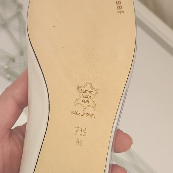 Jon Josef (Anthropologie) "Punk" White Patent Leather Flats. NIB. Size 7.5 - Picture 9 of 11